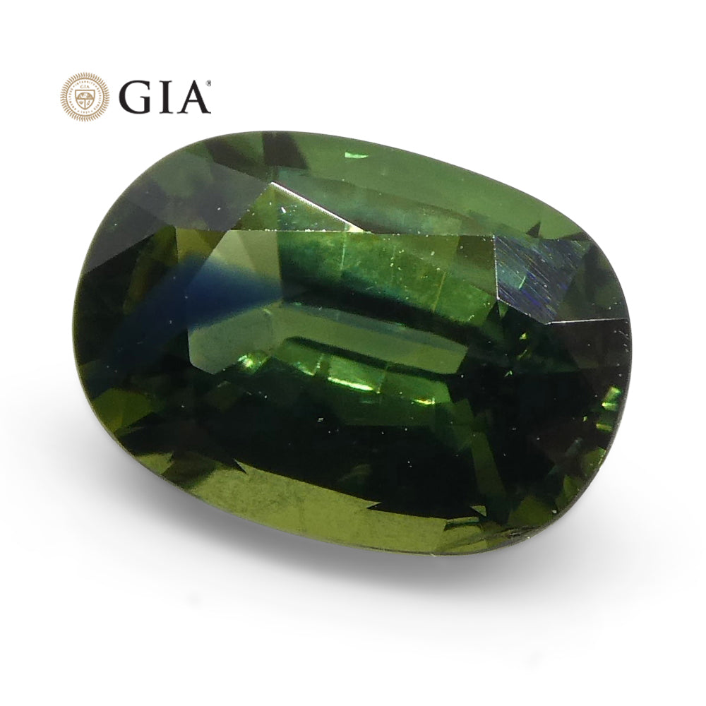 1.09ct Oval Teal Green Sapphire GIA Certified Australian - Skyjems Wholesale Gemstones