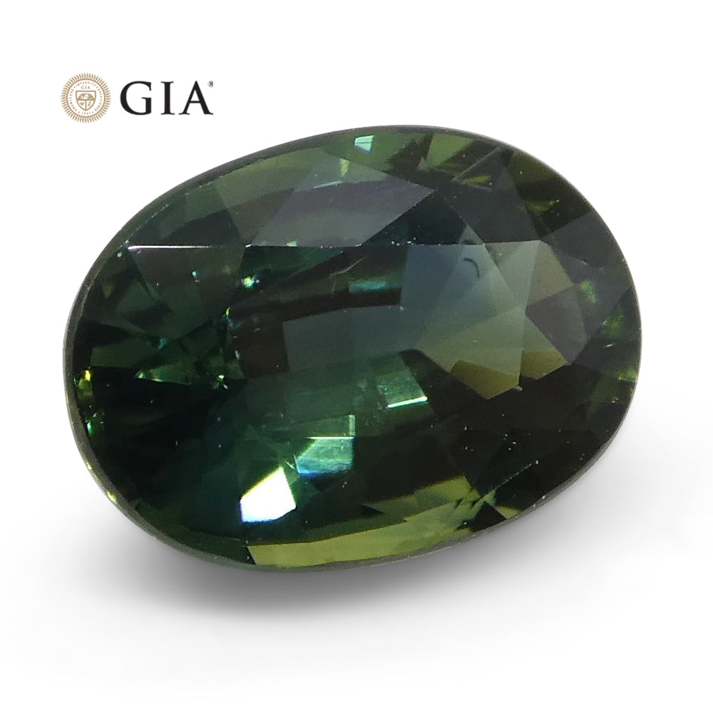 1.2ct Oval Teal Blue Sapphire GIA Certified Australian - Skyjems Wholesale Gemstones