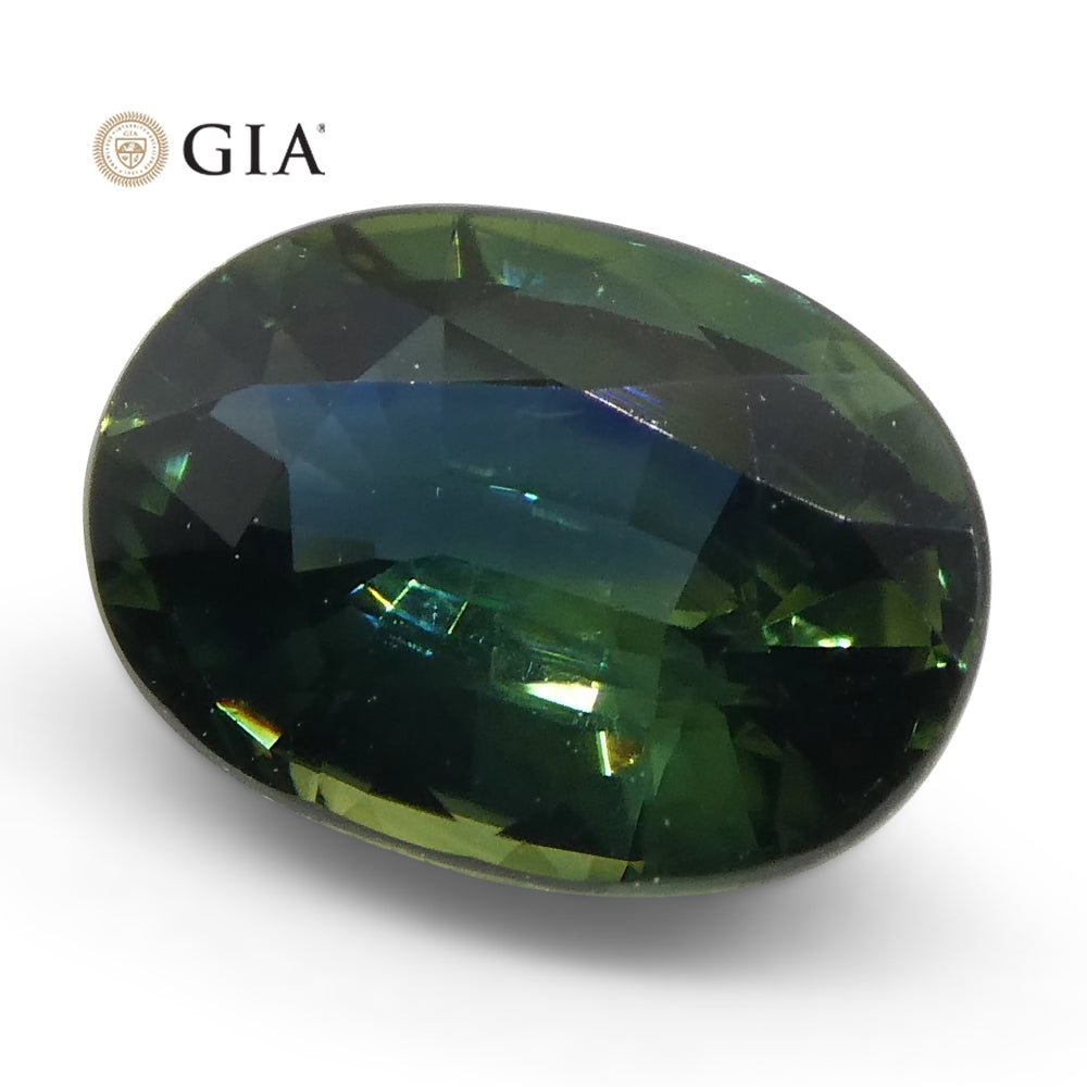 1.2ct Oval Teal Blue Sapphire GIA Certified Australian - Skyjems Wholesale Gemstones