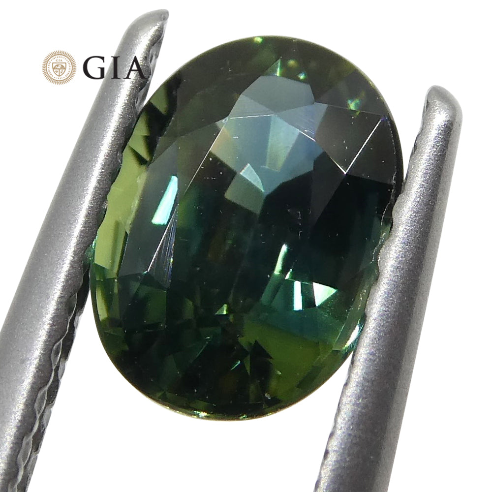 1.2ct Oval Teal Blue Sapphire GIA Certified Australian - Skyjems Wholesale Gemstones