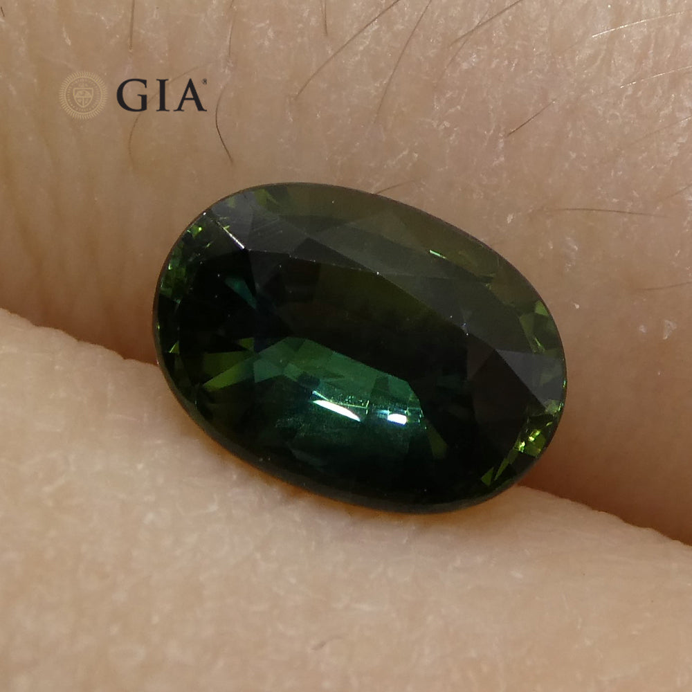 1.2ct Oval Teal Blue Sapphire GIA Certified Australian - Skyjems Wholesale Gemstones