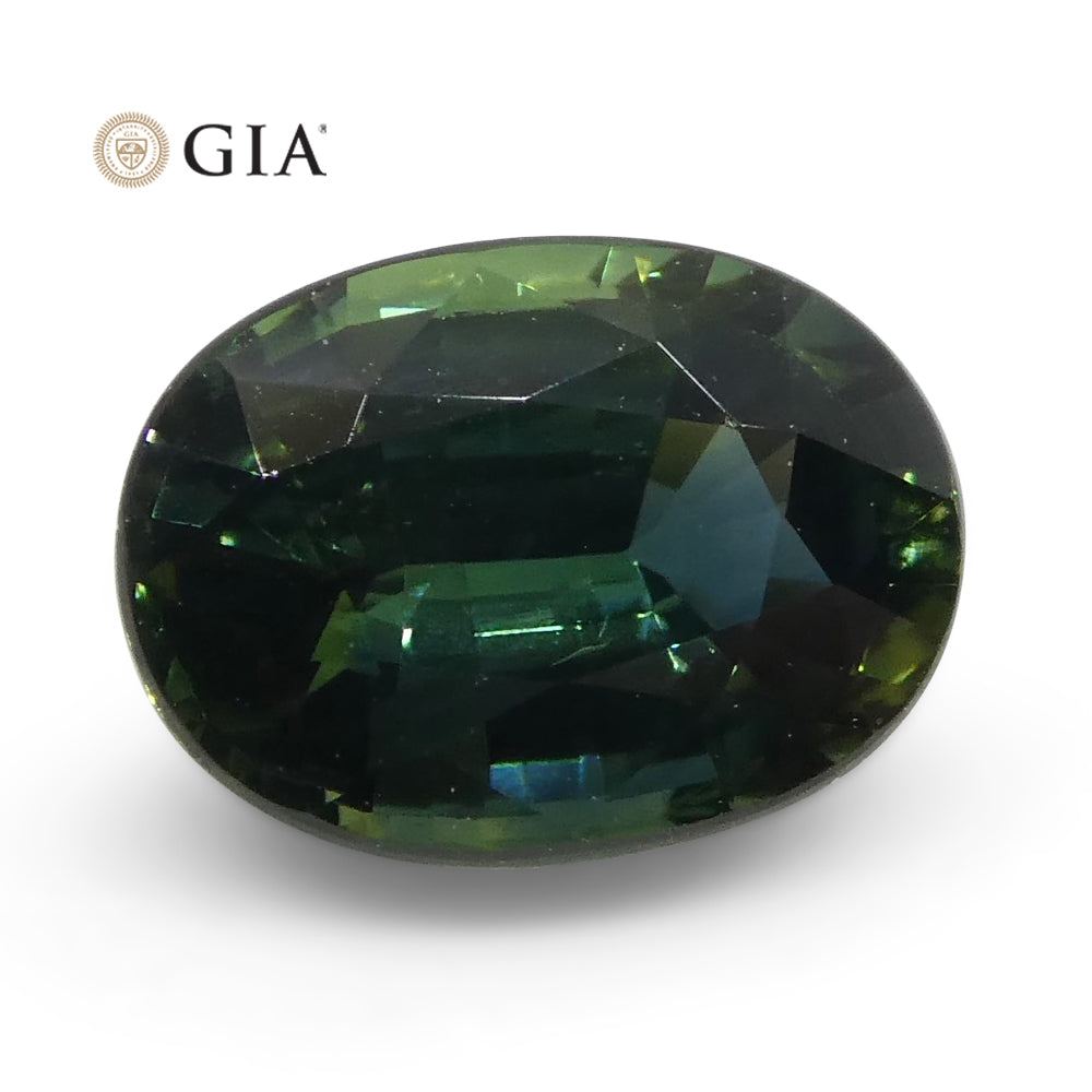 1.2ct Oval Teal Blue Sapphire GIA Certified Australian - Skyjems Wholesale Gemstones