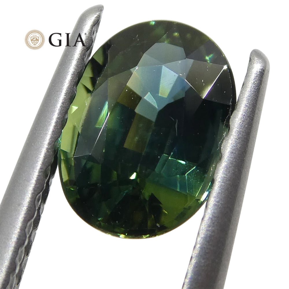 1.2ct Oval Teal Blue Sapphire GIA Certified Australian - Skyjems Wholesale Gemstones