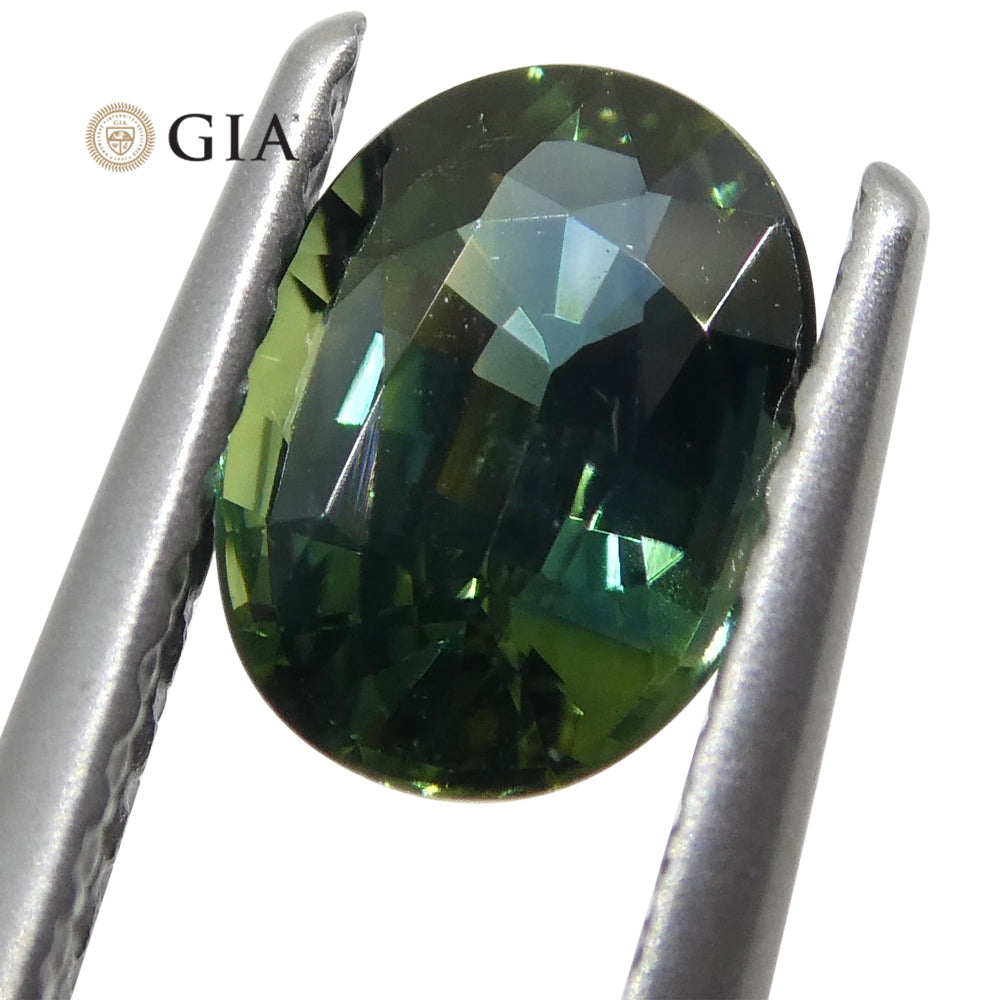 1.2ct Oval Teal Blue Sapphire GIA Certified Australian - Skyjems Wholesale Gemstones