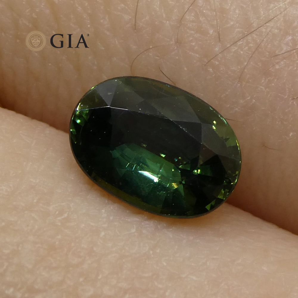 1.2ct Oval Teal Blue Sapphire GIA Certified Australian - Skyjems Wholesale Gemstones