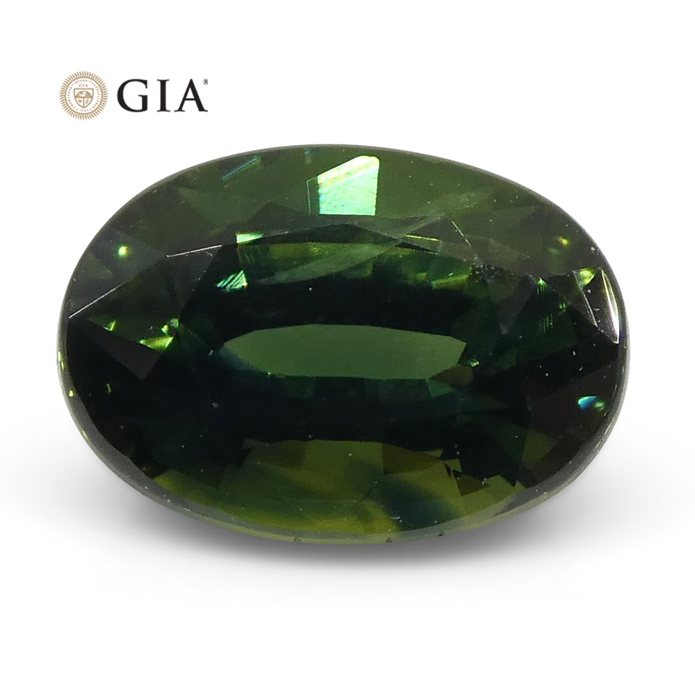 1.07ct Oval Teal Green Sapphire GIA Certified Australian Unheated - Skyjems Wholesale Gemstones