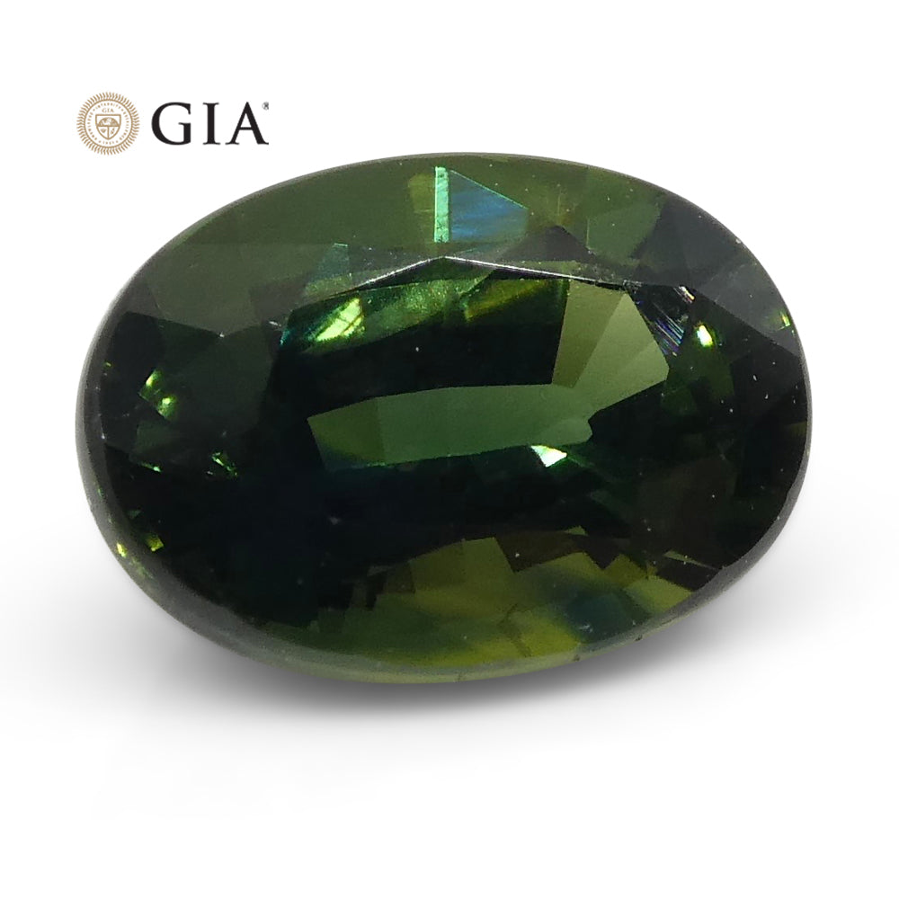 1.07ct Oval Teal Green Sapphire GIA Certified Australian Unheated - Skyjems Wholesale Gemstones