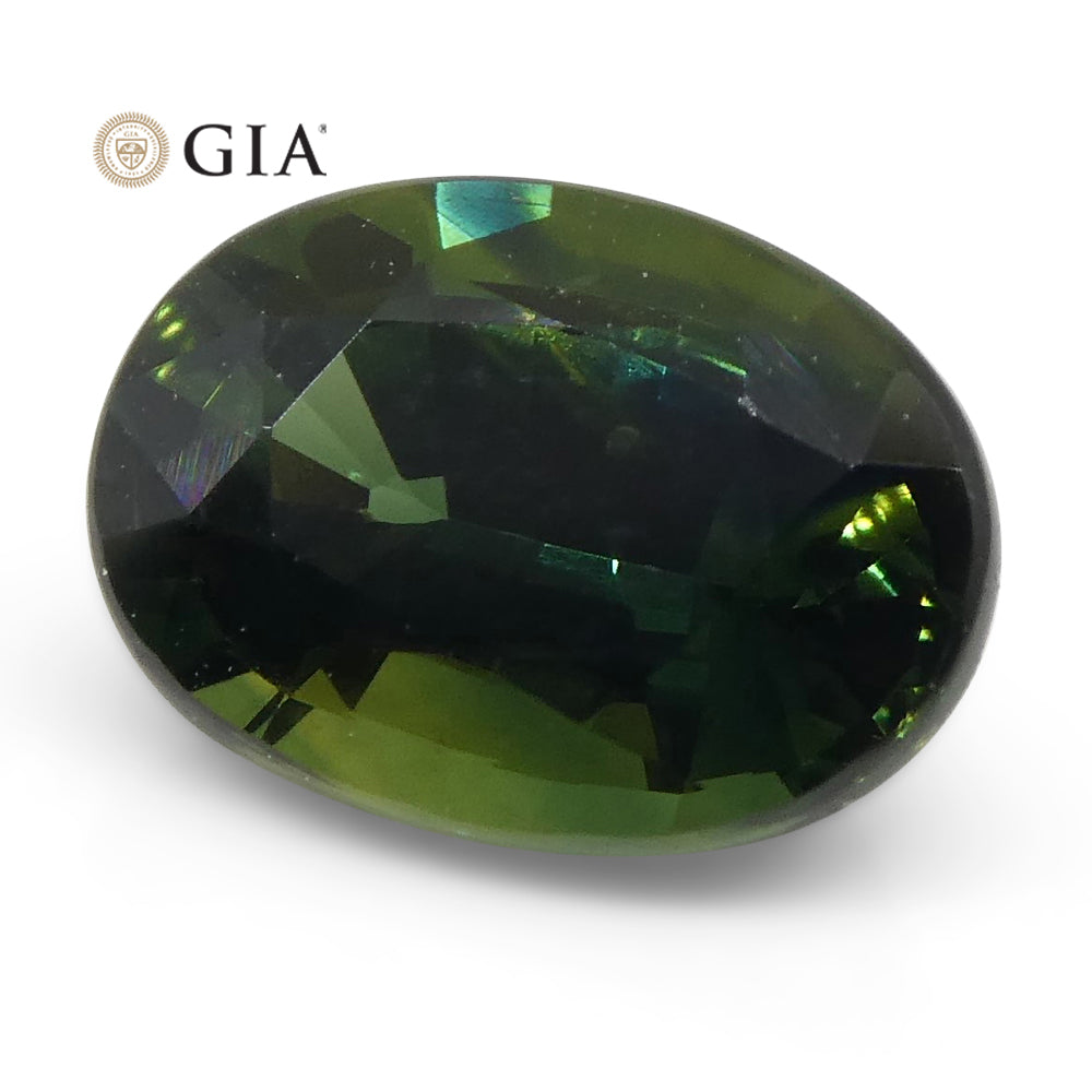 1.07ct Oval Teal Green Sapphire GIA Certified Australian Unheated - Skyjems Wholesale Gemstones