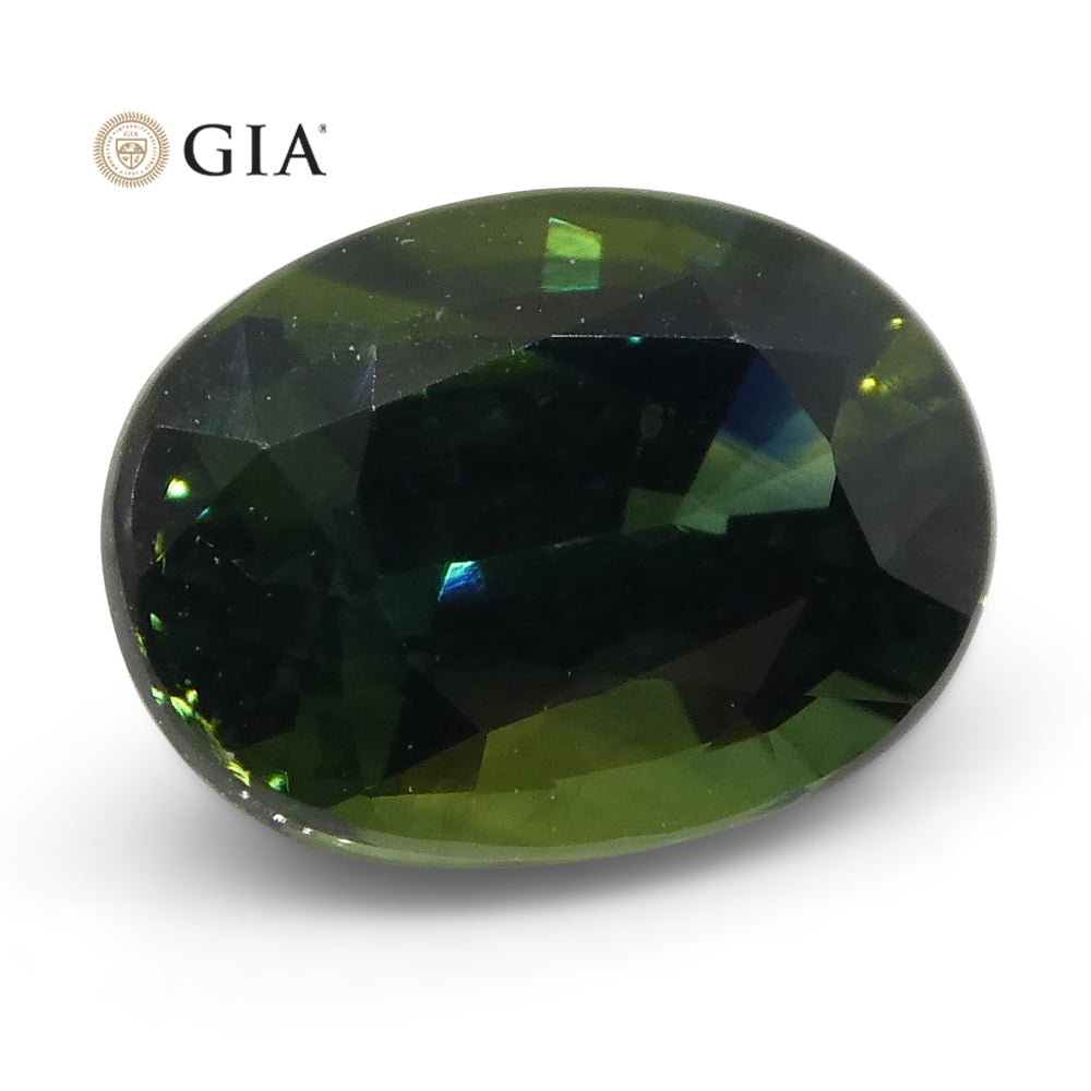 1.07ct Oval Teal Green Sapphire GIA Certified Australian Unheated - Skyjems Wholesale Gemstones