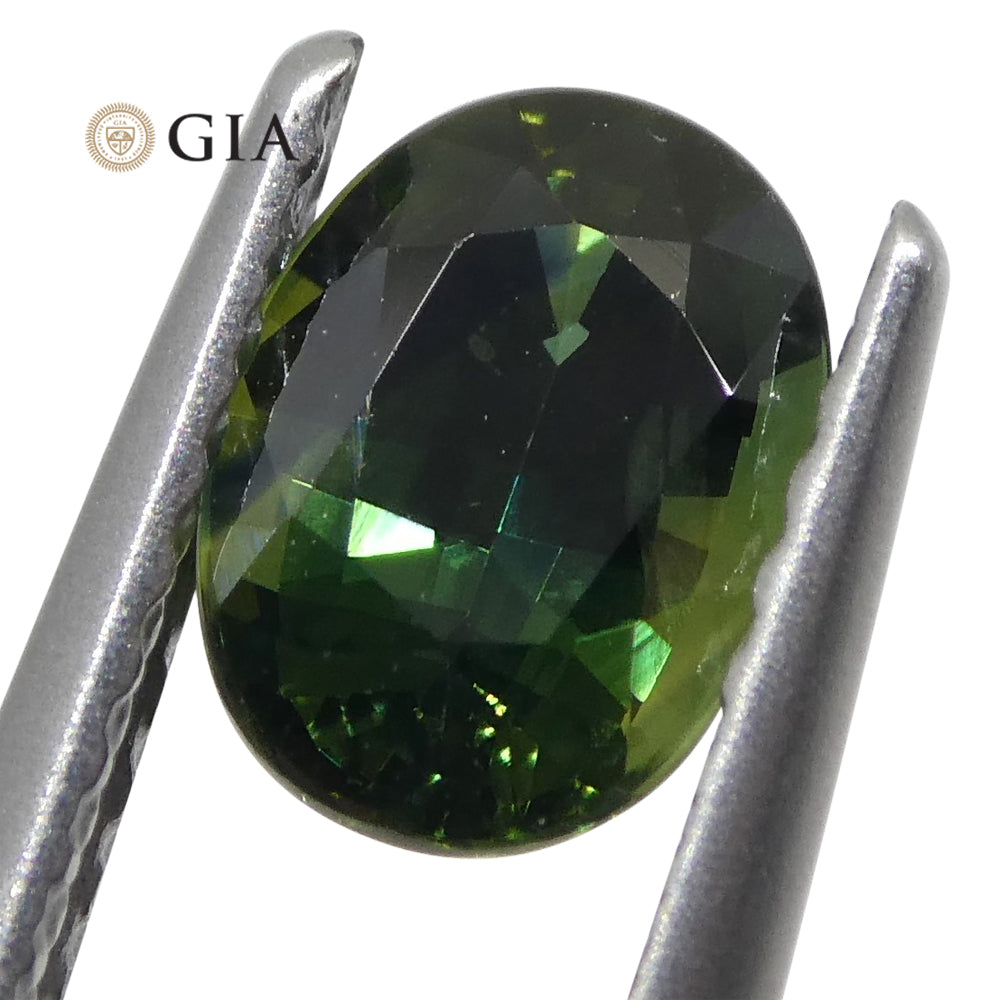 1.07ct Oval Teal Green Sapphire GIA Certified Australian Unheated - Skyjems Wholesale Gemstones