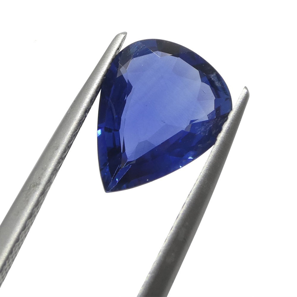 2.39ct Pear Blue Sapphire from Thailand, GIA Certified Natural Corundum by SkyJems, premium blue gemstone
