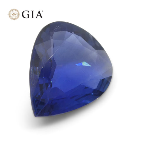 2.39ct Pear Blue Sapphire GIA Certified Thailand