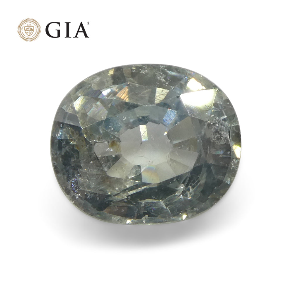 3.04ct Oval Greenish Blue Teal Sapphire from Tanzania, GIA Certified Natural Unheated Gemstone by SkyJems
