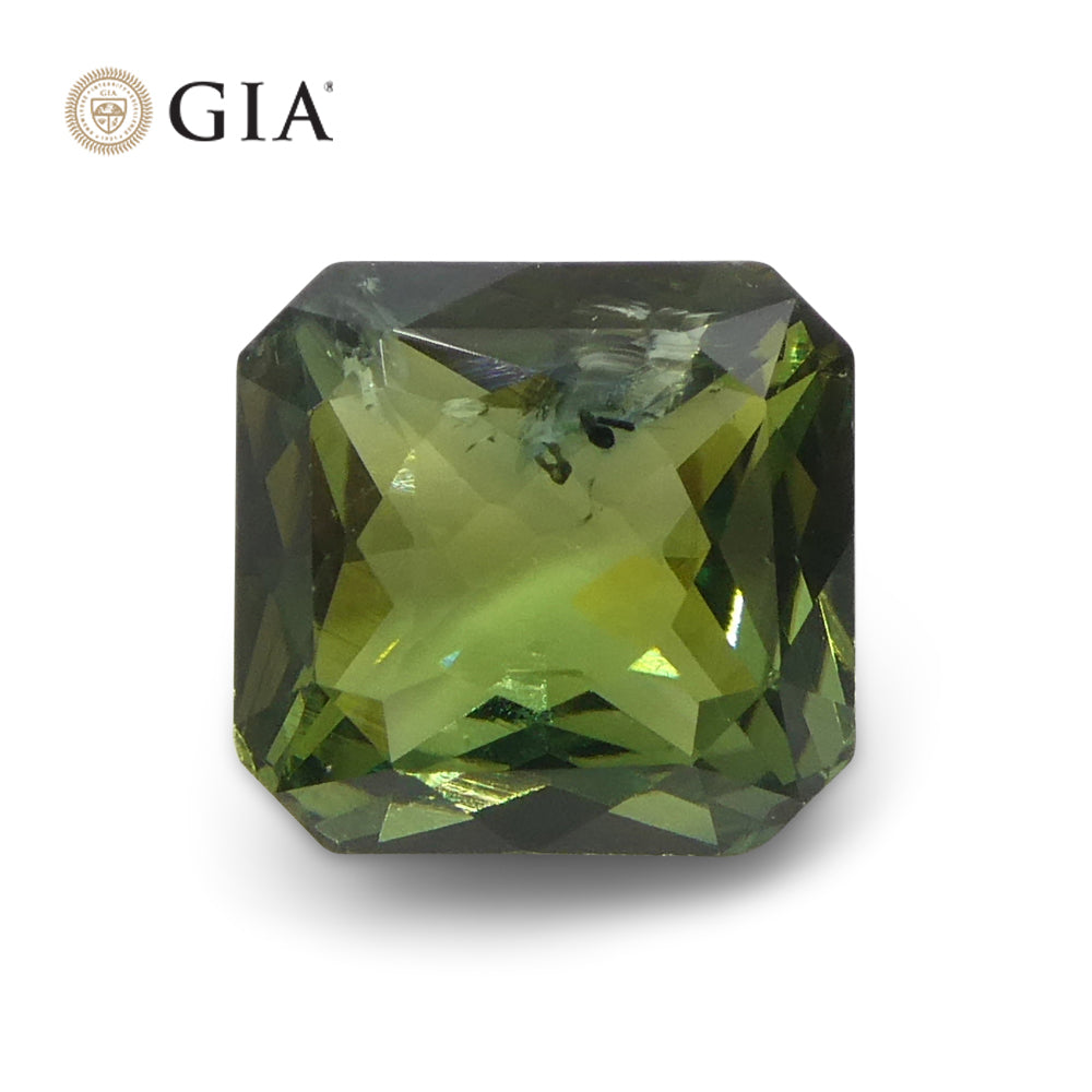 2.15ct Teal Green Sapphire, Octagonal Emerald Cut, GIA Certified Natural Gemstone by SkyJems Canada