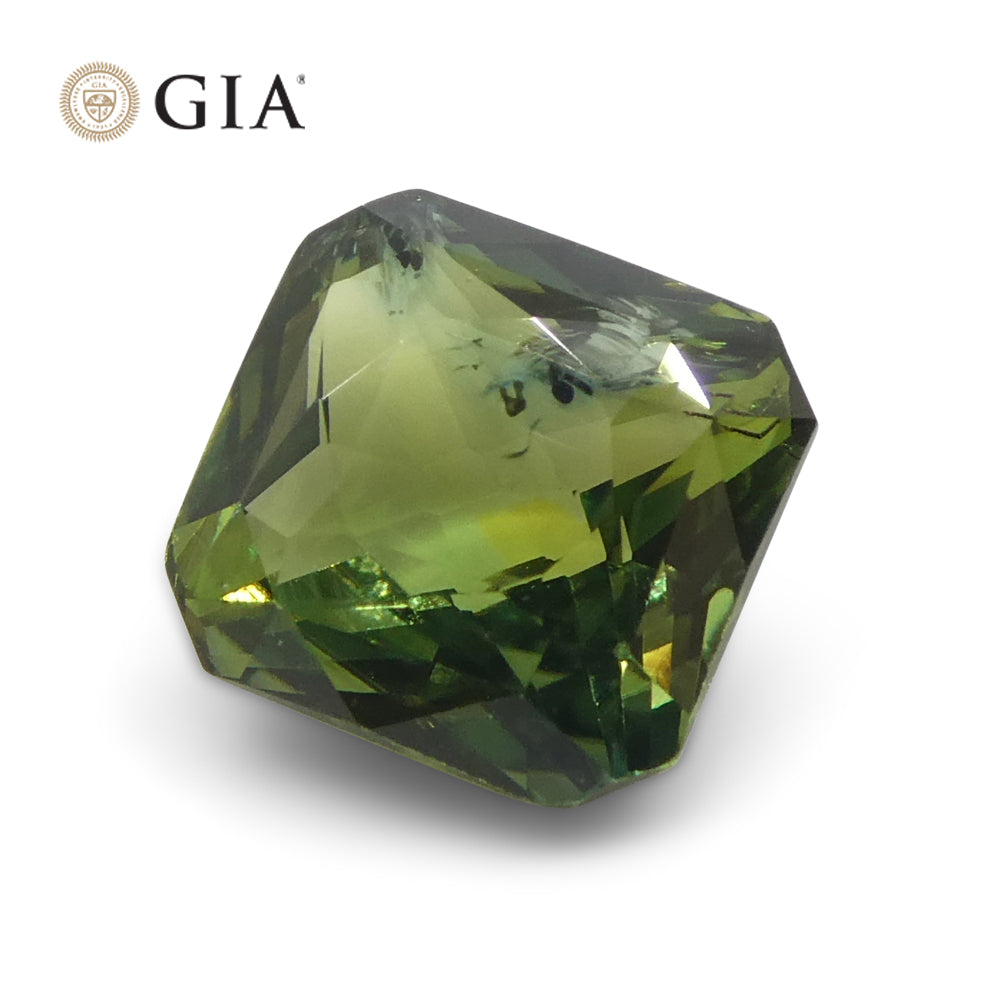 2.15ct Octagonal/Emerald Cut Bluish Green Sapphire GIA Certified - Skyjems Wholesale Gemstones