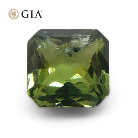 2.15ct Octagonal/Emerald Cut Bluish Green Sapphire GIA Certified
