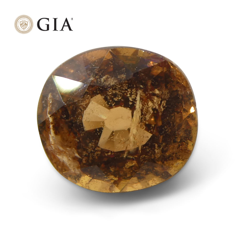 1.96ct Oval Brownish Pinkish Orange Sapphire from Madagascar, GIA Certified Natural Gemstone by SkyJems