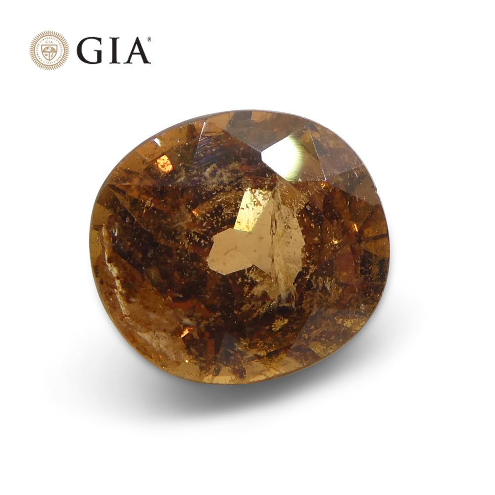 1.96ct Oval Brownish Pinkish Orange Sapphire GIA Certified Madagascar - Skyjems Wholesale Gemstones