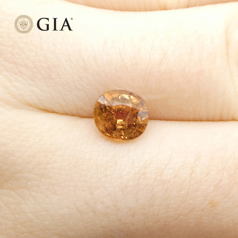 1.96ct Oval Brownish Pinkish Orange Sapphire GIA Certified Madagascar - Skyjems Wholesale Gemstones