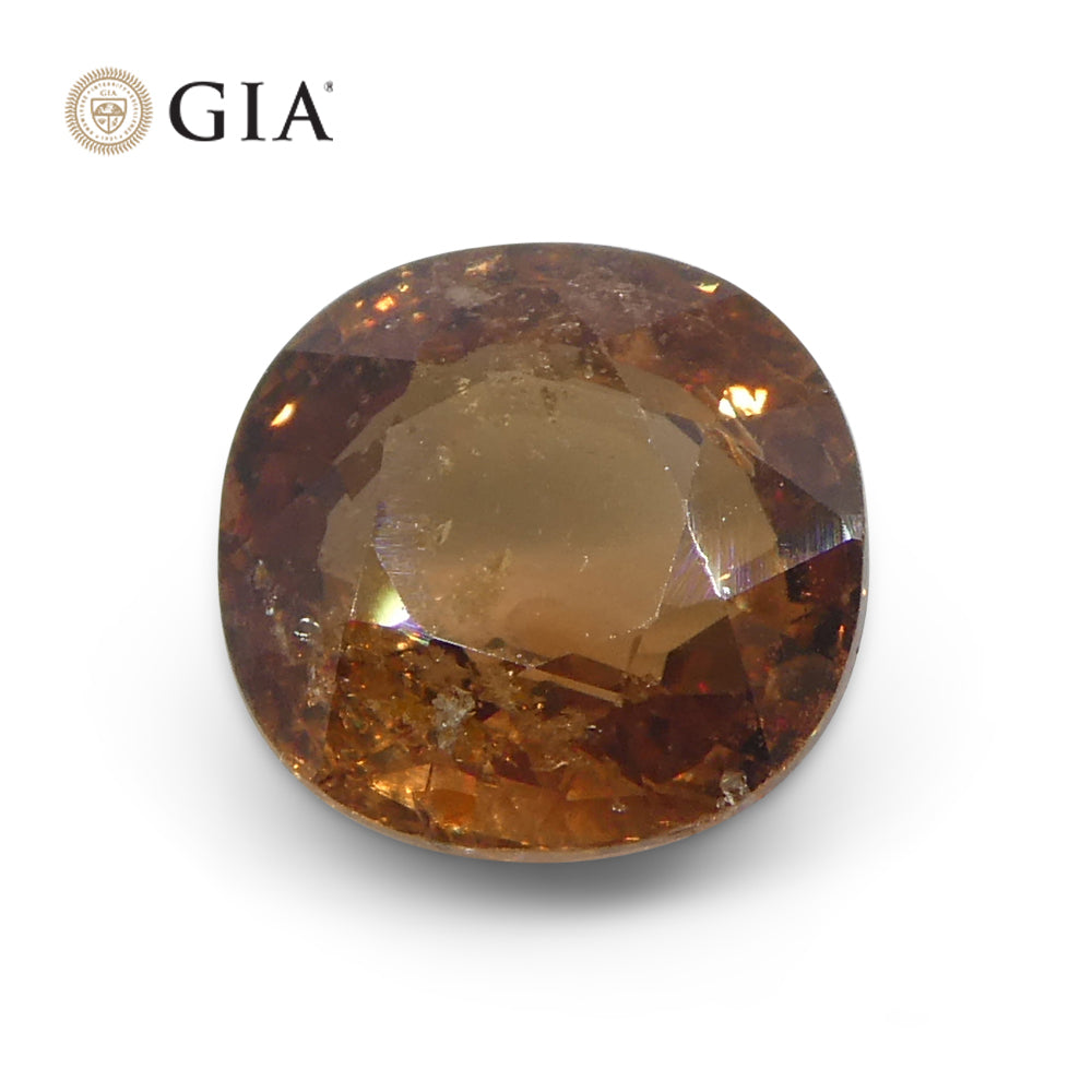 2.17ct Cushion Brownish Pinkish Orange Sapphire GIA Certified Madagascar Unheated - Skyjems Wholesale Gemstones