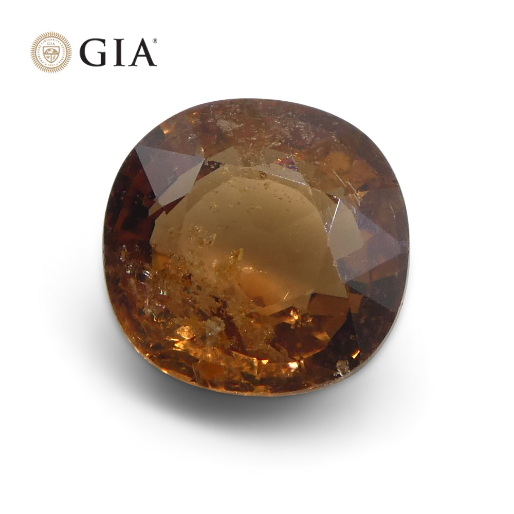 2.17ct Cushion Brownish Pinkish Orange Sapphire GIA Certified Madagascar Unheated - Skyjems Wholesale Gemstones