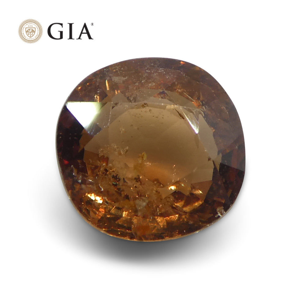 2.17ct Cushion Brownish Pinkish Orange Sapphire GIA Certified Madagascar Unheated - Skyjems Wholesale Gemstones