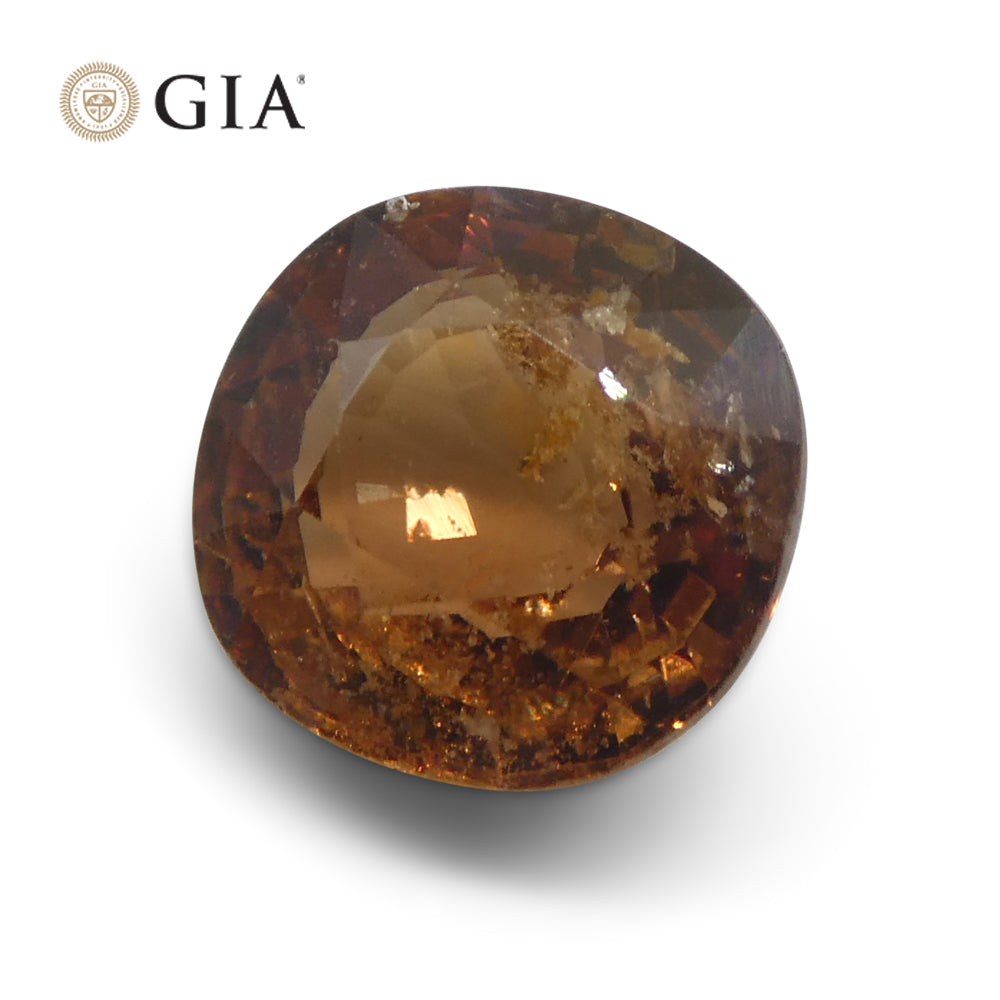 2.17ct Cushion Brownish Pinkish Orange Sapphire GIA Certified Madagascar Unheated - Skyjems Wholesale Gemstones