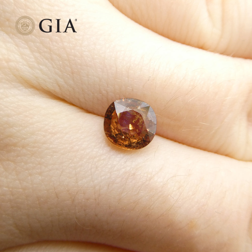 2.17ct Cushion Brownish Pinkish Orange Sapphire GIA Certified Madagascar Unheated - Skyjems Wholesale Gemstones