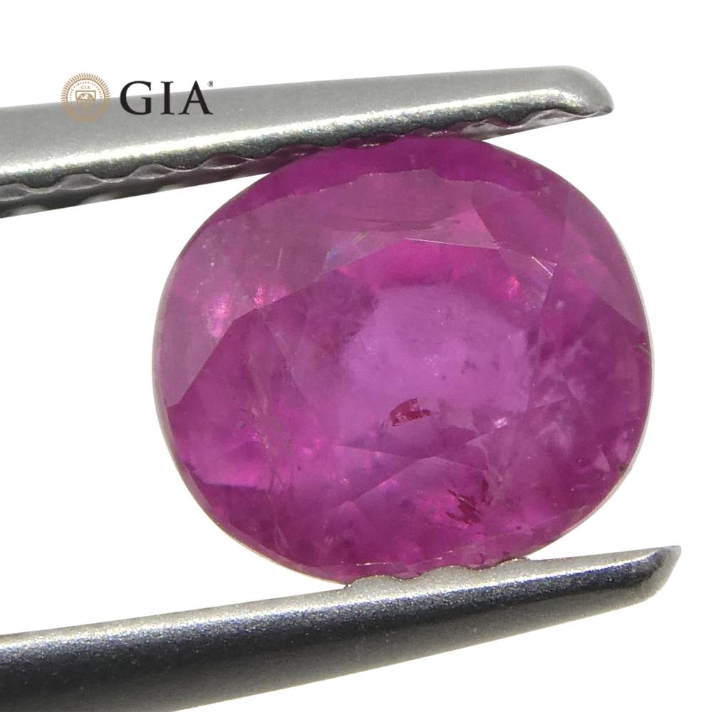 1.28 ct Cushion Purplish Pink Sapphire GIA Certified Madagascar - Skyjems Wholesale Gemstones