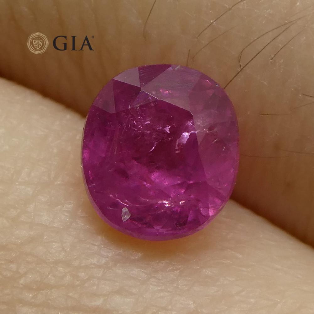 1.28 ct Cushion Purplish Pink Sapphire GIA Certified Madagascar - Skyjems Wholesale Gemstones