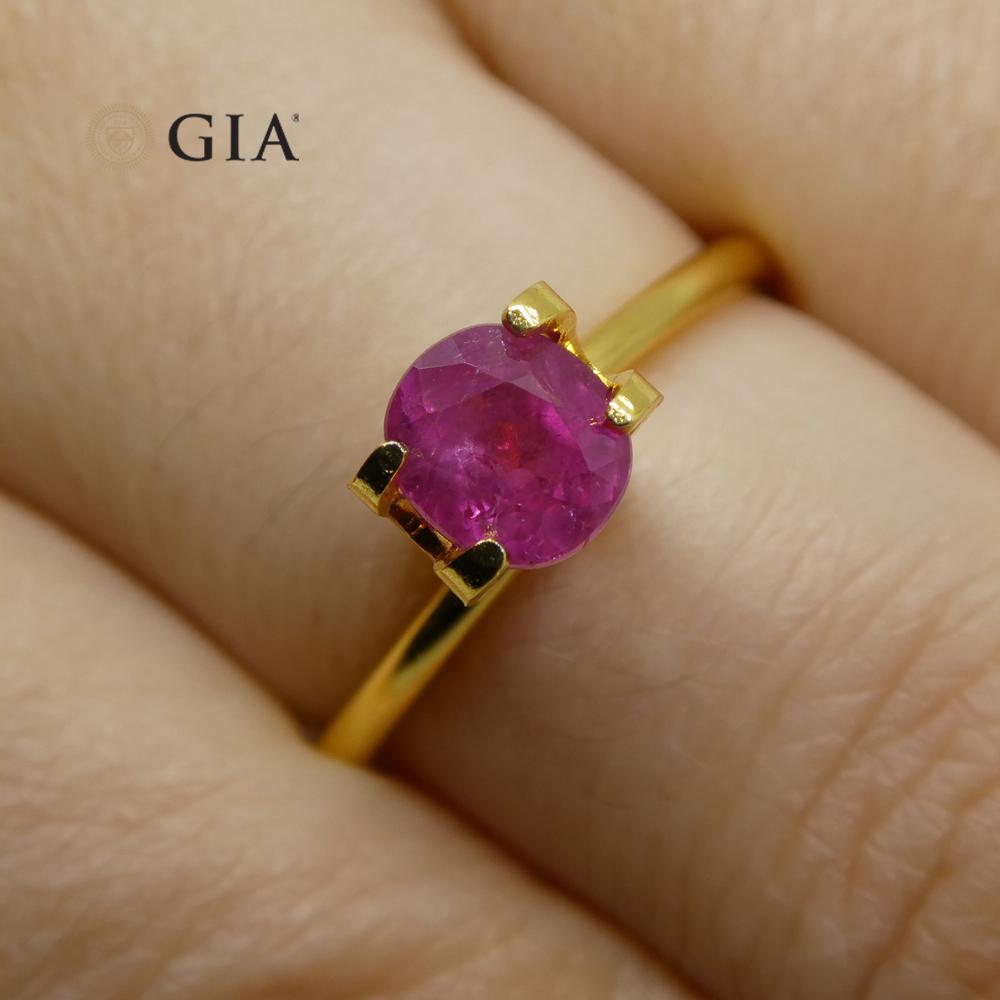 1.28 ct Cushion Purplish Pink Sapphire GIA Certified Madagascar - Skyjems Wholesale Gemstones