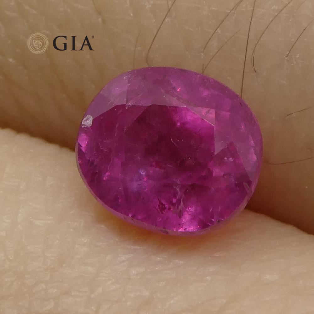 1.28 ct Cushion Purplish Pink Sapphire GIA Certified Madagascar - Skyjems Wholesale Gemstones