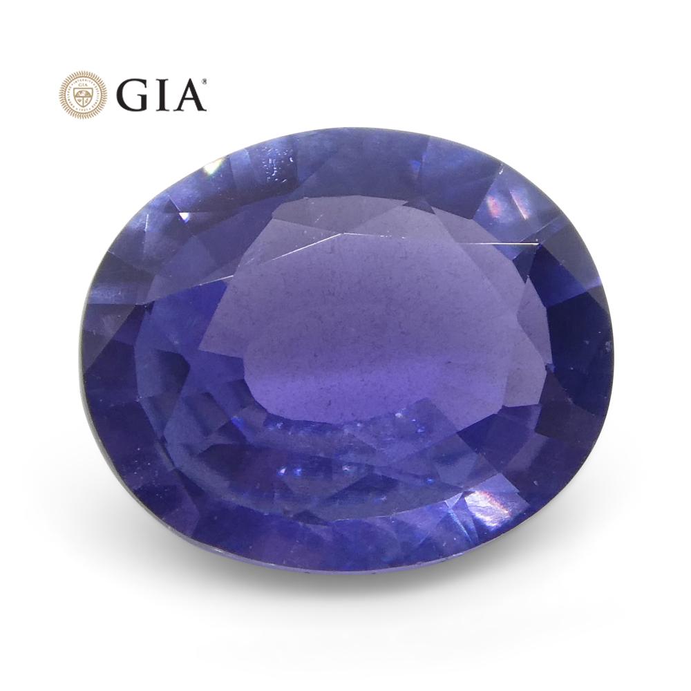 1.31ct Oval Color Change Sapphire GIA Certified Burma (Myanmar) Unheated, Violet to Purple - Skyjems Wholesale Gemstones