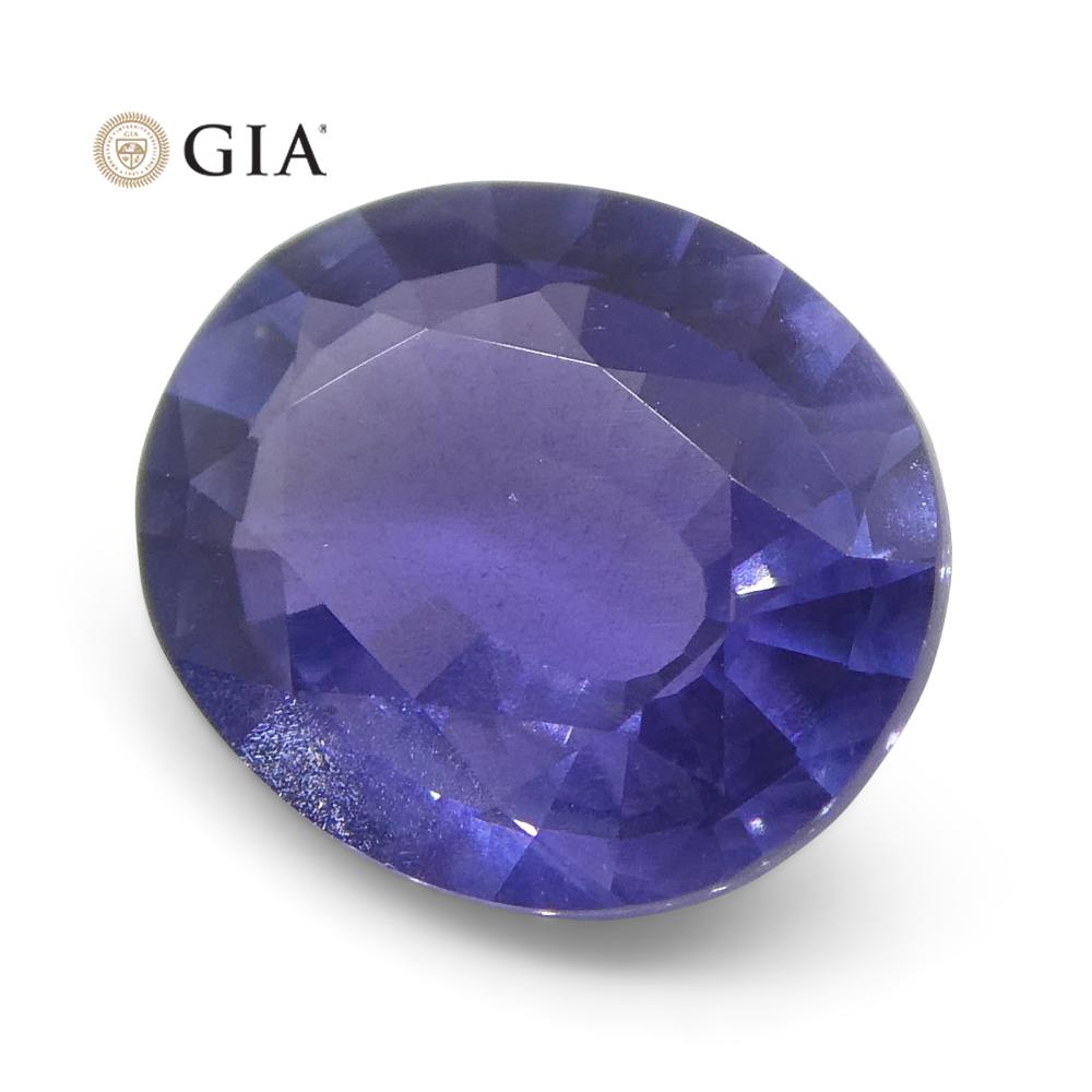 1.31ct Oval Color Change Sapphire GIA Certified Burma (Myanmar) Unheated, Violet to Purple - Skyjems Wholesale Gemstones