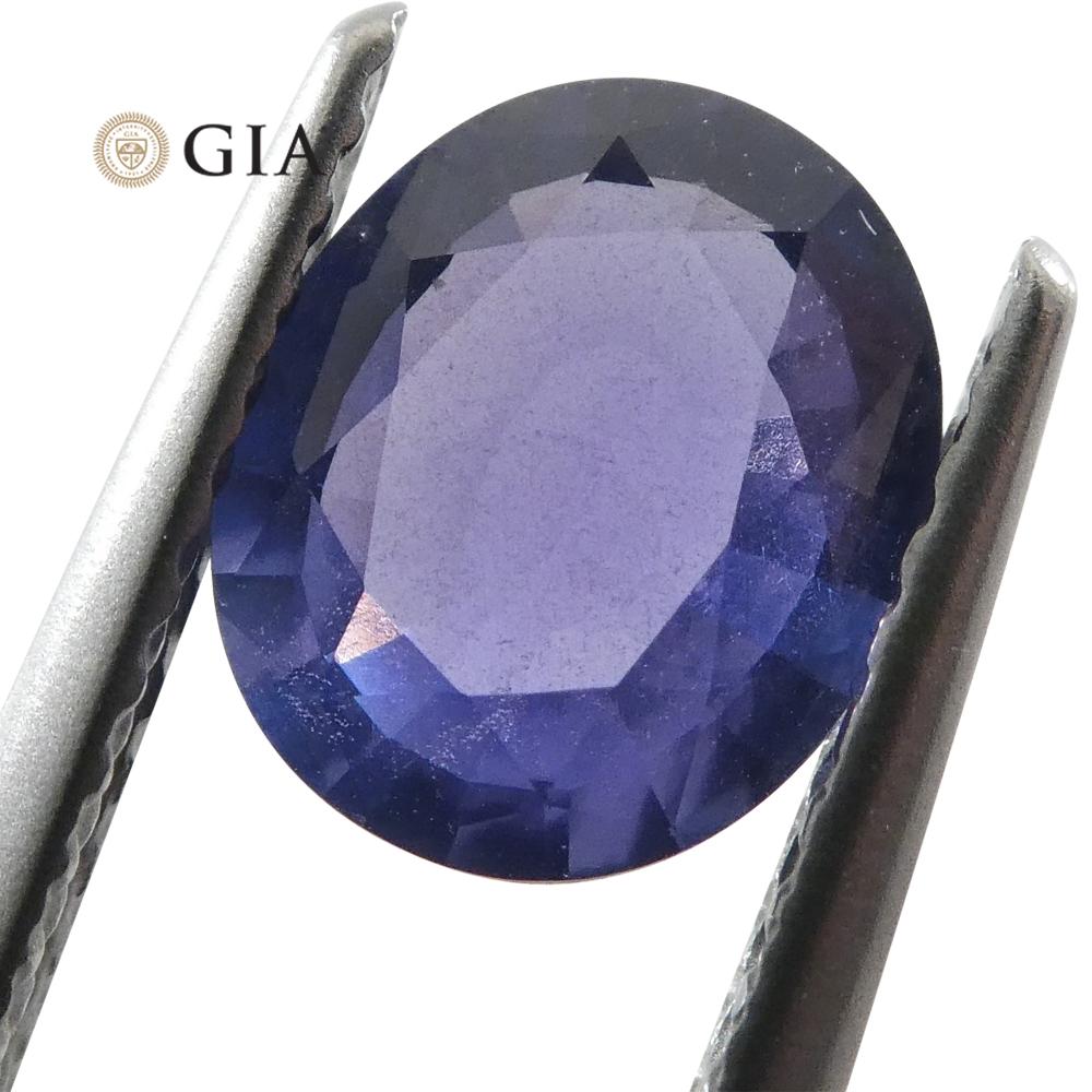 1.31ct Oval Color Change Sapphire GIA Certified Burma (Myanmar) Unheated, Violet to Purple - Skyjems Wholesale Gemstones