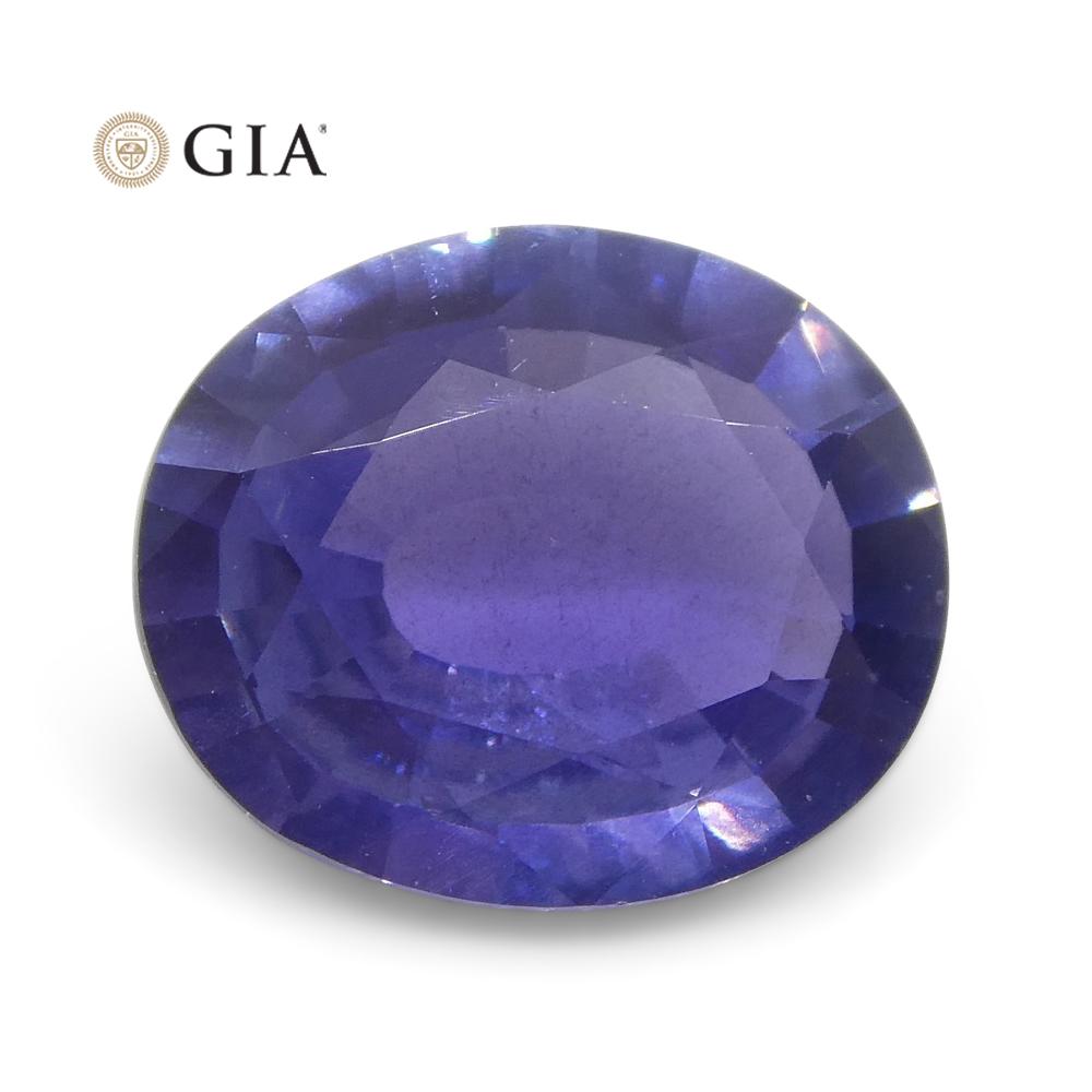 1.31ct Oval Color Change Sapphire GIA Certified Burma (Myanmar) Unheated, Violet to Purple - Skyjems Wholesale Gemstones