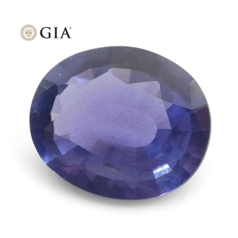 1.31ct Oval Color Change Sapphire GIA Certified Burma (Myanmar) Unheated, Violet to Purple