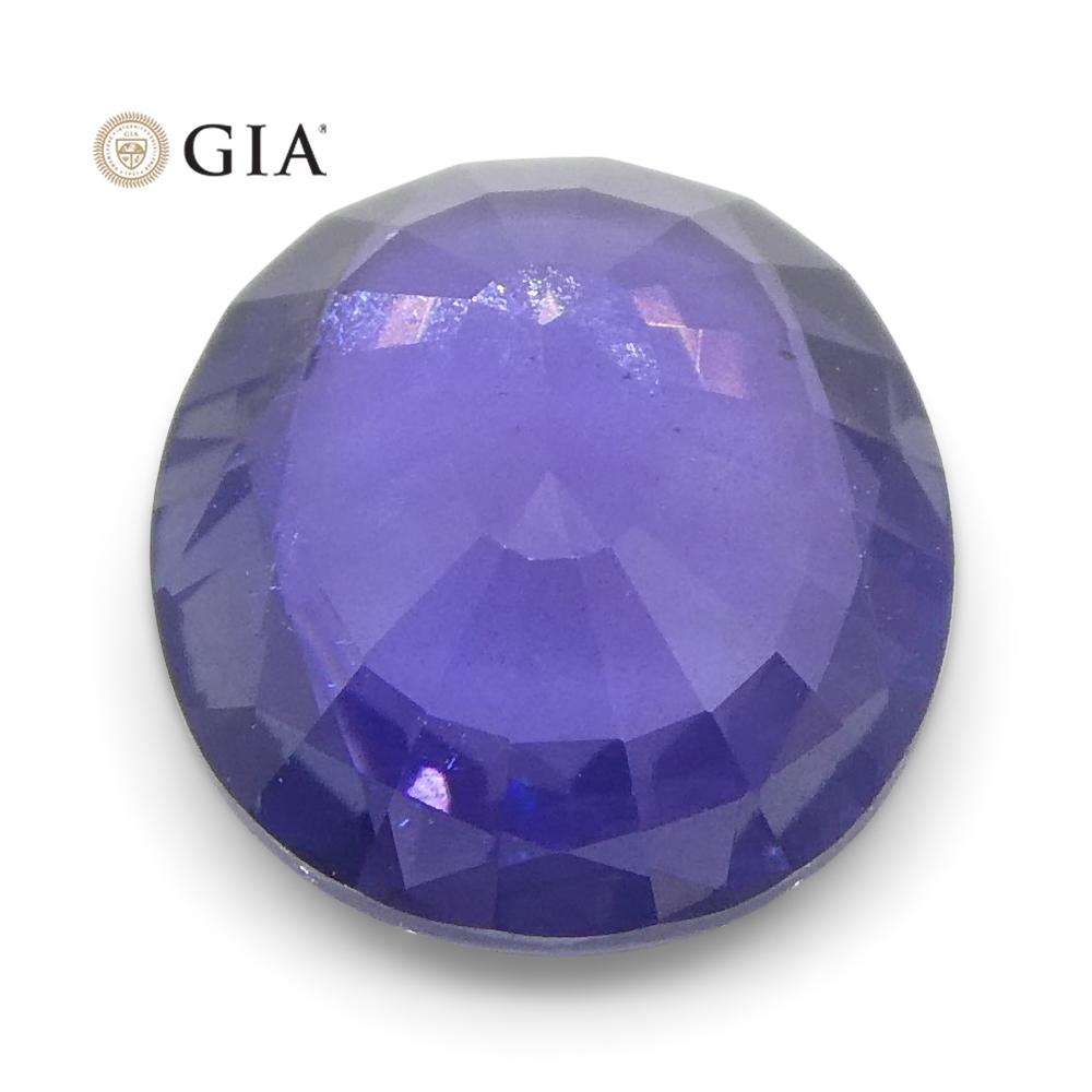 1.31ct Oval Color Change Sapphire GIA Certified Burma (Myanmar) Unheated, Violet to Purple - Skyjems Wholesale Gemstones