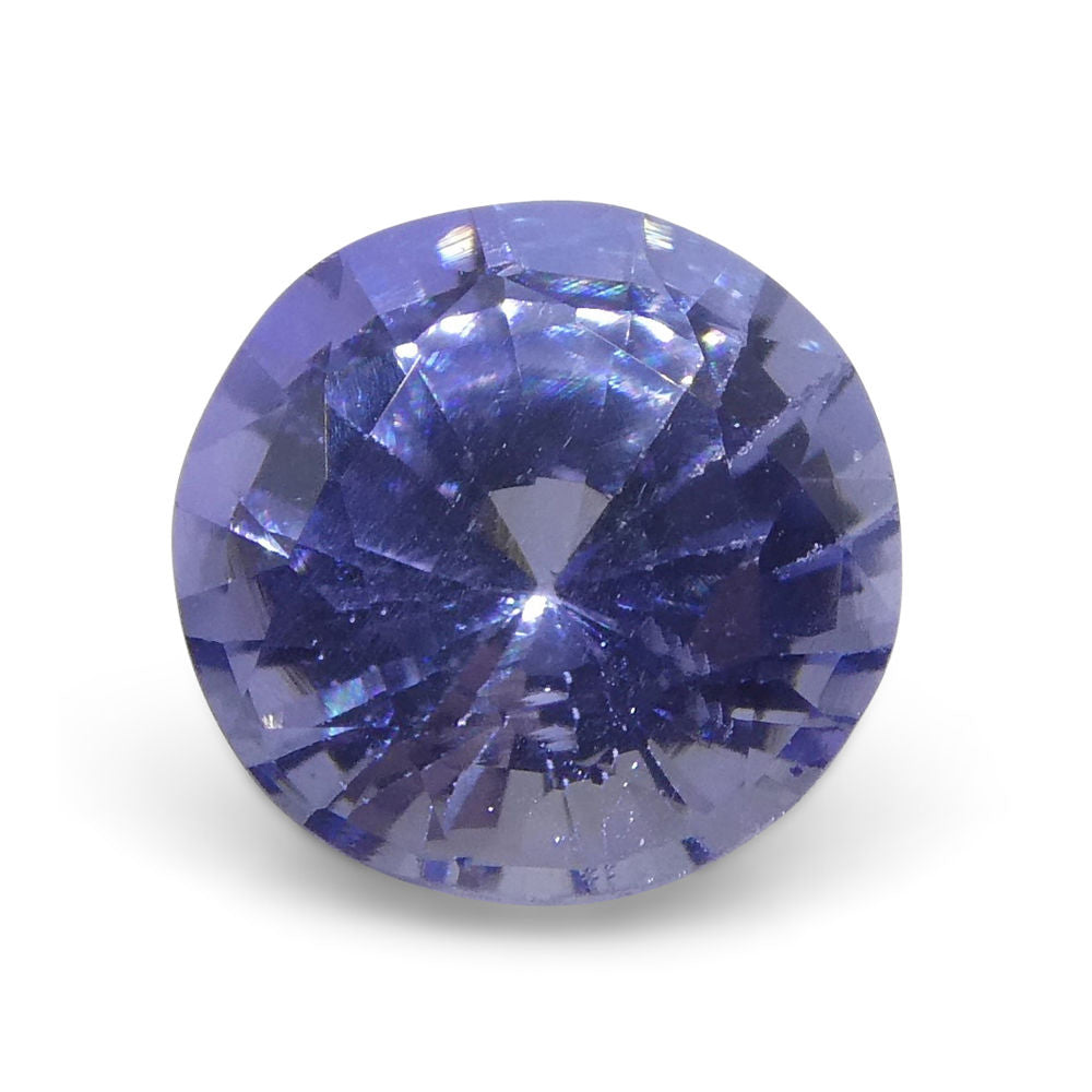 1.12 ct Round Violetish Blue Sapphire GIA Certified Sri Lankan Unheated - Skyjems Wholesale Gemstones