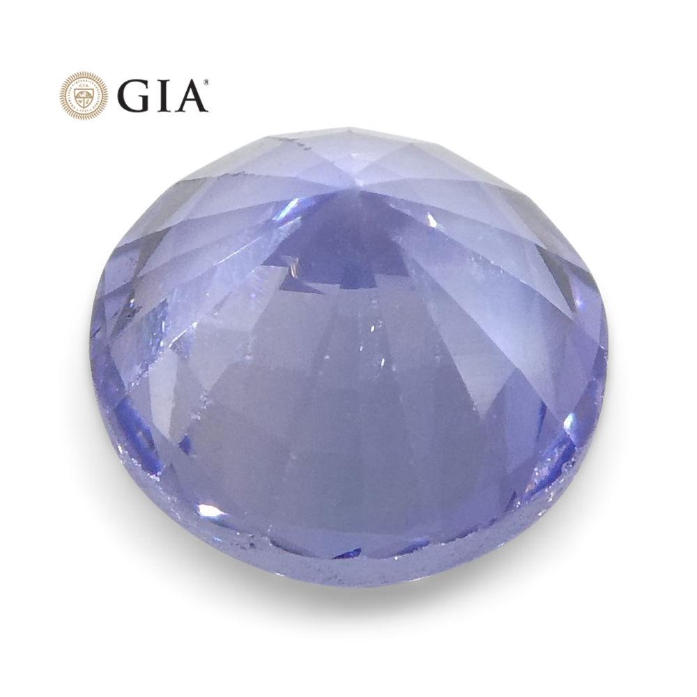 1.12 ct Round Violetish Blue Sapphire GIA Certified Sri Lankan Unheated - Skyjems Wholesale Gemstones