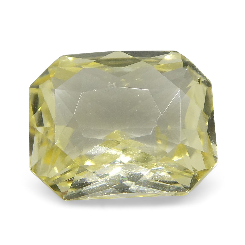 1.25 ct Octagonal Sapphire GIA Certified Sri Lankan Unheated - Skyjems Wholesale Gemstones