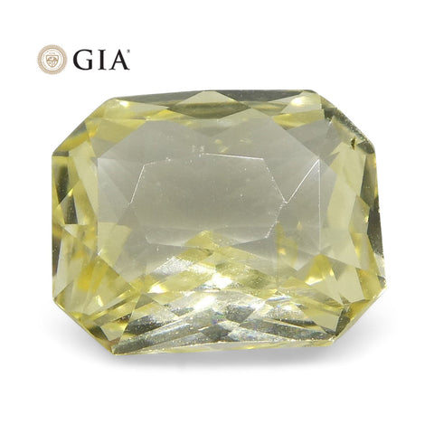 1.25 ct Octagonal Yellow Sapphire GIA Certified Sri Lankan Unheated