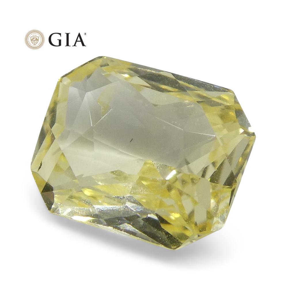 1.25 ct Octagonal Sapphire GIA Certified Sri Lankan Unheated - Skyjems Wholesale Gemstones