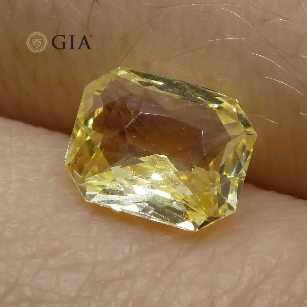 1.25 ct Octagonal Sapphire GIA Certified Sri Lankan Unheated - Skyjems Wholesale Gemstones