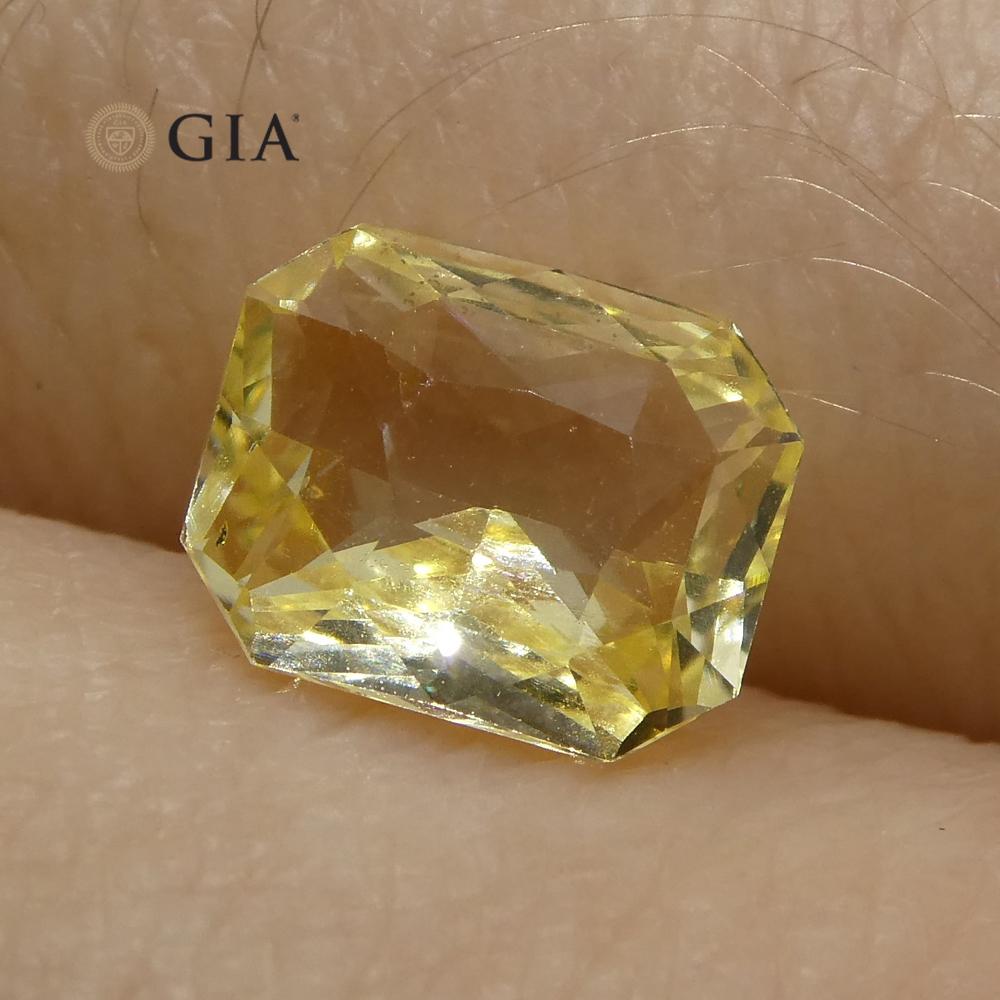 1.25 ct Octagonal Sapphire GIA Certified Sri Lankan Unheated - Skyjems Wholesale Gemstones