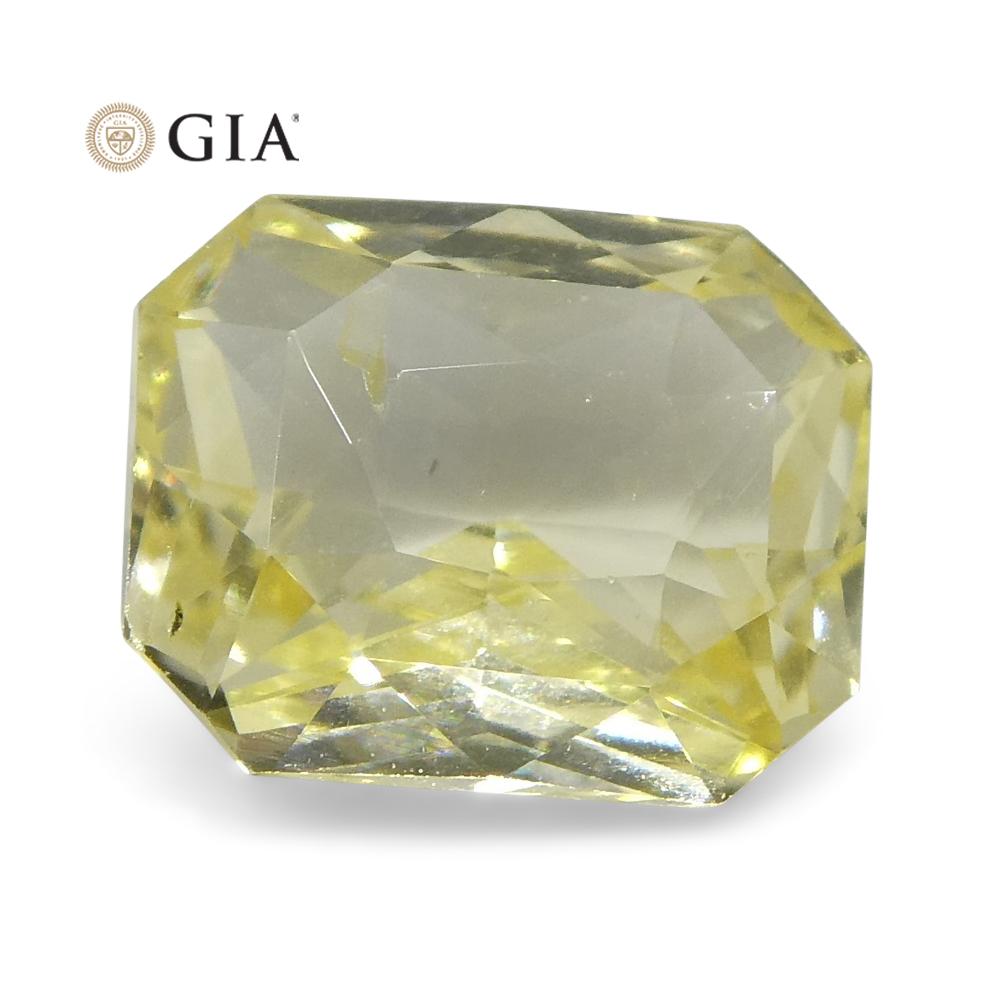 1.25 ct Octagonal Sapphire GIA Certified Sri Lankan Unheated - Skyjems Wholesale Gemstones