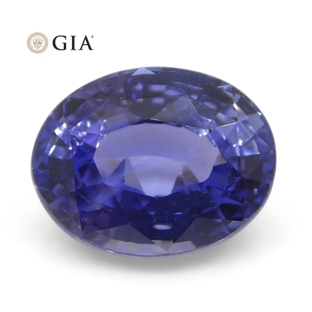 2.50ct Oval Color Change Sapphire GIA Certified Unheated Sri Lanka, Violetish Blue to Purple - Skyjems Wholesale Gemstones