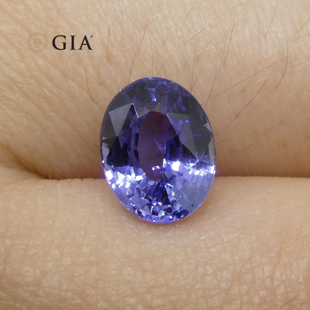 2.50ct Oval Color Change Sapphire GIA Certified Unheated Sri Lanka, Violetish Blue to Purple - Skyjems Wholesale Gemstones