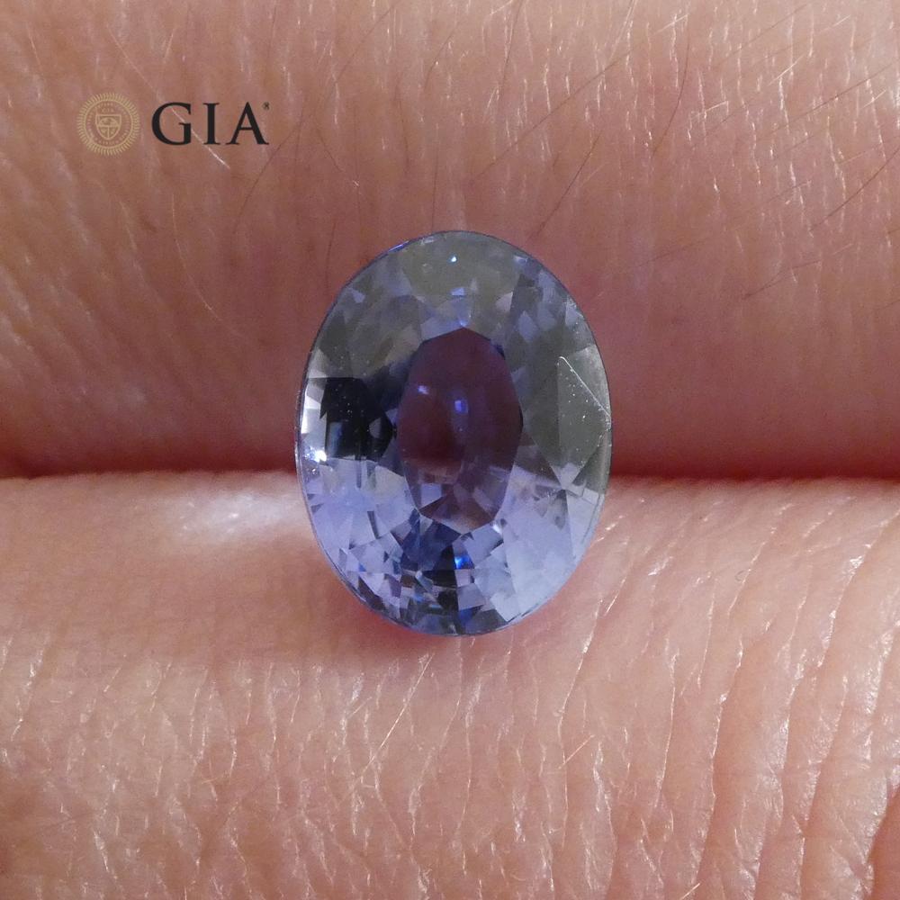 2.50ct Oval Color Change Sapphire GIA Certified Unheated Sri Lanka, Violetish Blue to Purple - Skyjems Wholesale Gemstones