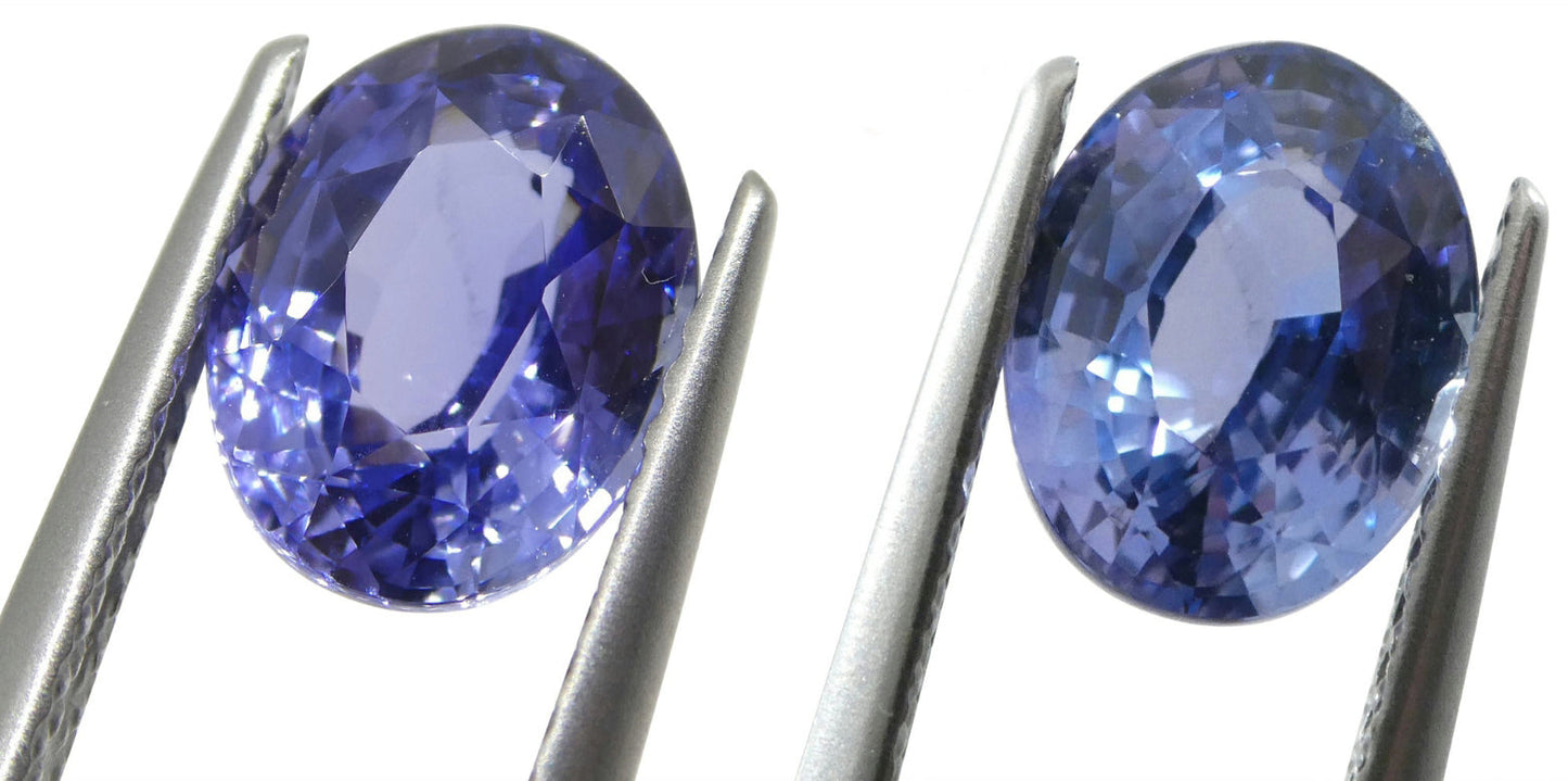 2.50ct Oval Color Change Sapphire GIA Certified Unheated Sri Lanka, Violetish Blue to Purple - Skyjems Wholesale Gemstones